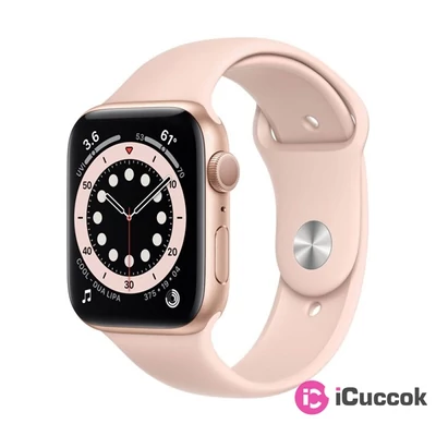 Apple Watch Series 6 GPS-es 40mm arany alumíniumtok rózsakvarc sportszíjas okosóra