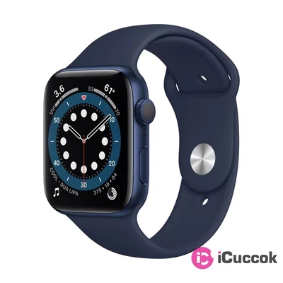 Apple Watch Series 6 GPS-es 40mm kék alumíniumtok tengerészkék sportszíjas okosóra