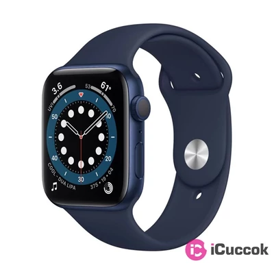 Apple Watch Series 6 GPS-es 44mm kék alumíniumtok tengerészkék sportszíjas okosóra