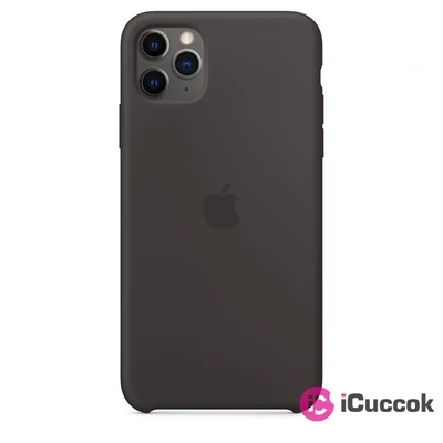 Apple iPhone 11 Pro Max fekete szilikon hátlap