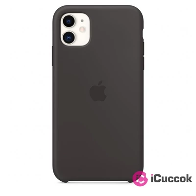 Apple iPhone 11 fekete szilikon hátlap