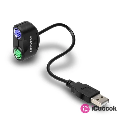 Axagon ADPS-50 USB 2.0 - 2 db PS2 aktív adapter