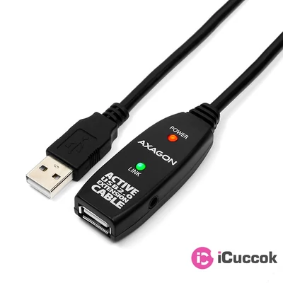 Axagon ADR-210 aktív USB hosszabbító kábel 10m