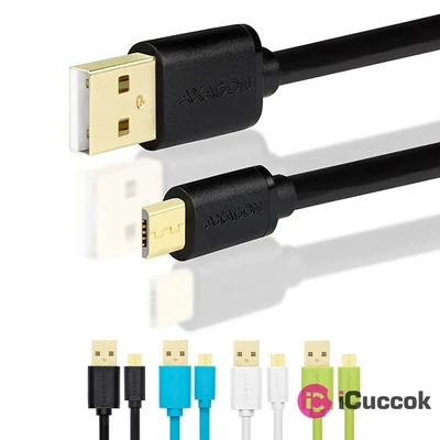 Axagon BUMM-AM15QB USB 2.0 A - micro USB 2.0 B 1,5 m fekete kábel