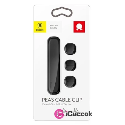 Baseus Clip Peas fekete kábelrendező