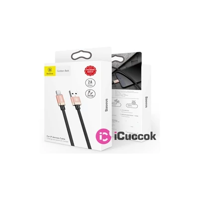 Baseus Golden Belt Series 2A 2m Lightning > USB arany kábel