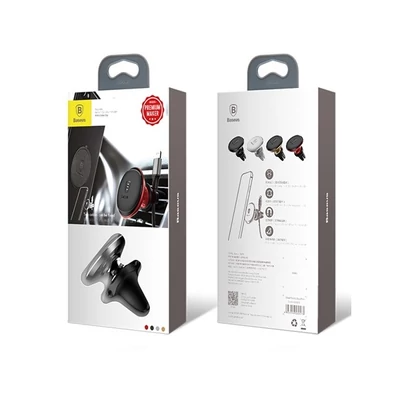 Baseus Magnetic Air Vent univerzális mágneses ezüst autós telefon tartó