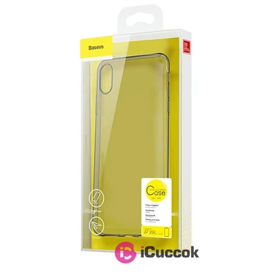 Baseus Simplicity Series iPhone XR fekete/átlátszó TPU tok