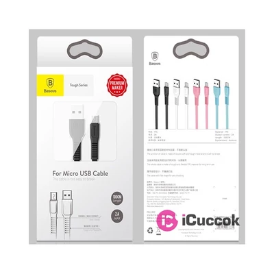 Baseus Tough Series 2A 1m fekete micro USB töltő és adatkábel
