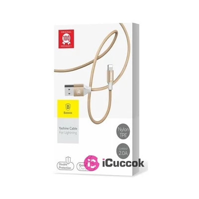 Baseus Yashine Series 2A 1m Lightning arany kábel