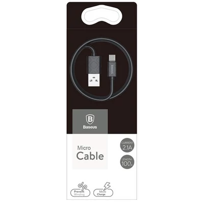 Baseus Yaven 2,1A 1m fekete micro USB kábel