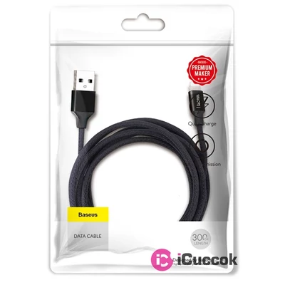 Baseus Yiven 1,5A 3m Lightning fekete kábel