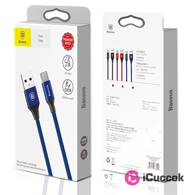 Baseus Yiven 3A 1.2m kék USB Type-C kábel