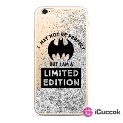Bat Girl 007 iPhone XR ezüst csillámfolyadékos hátlap