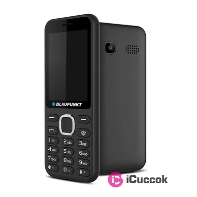 Blaupunkt FM 02 2,4" Dual SIM fekete mobiltelefon + Hello Kártyás Expressz csomag