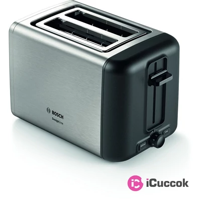 Bosch TAT3P420 DesignLine ezüst-fekete kenyérpirító