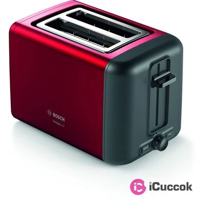 Bosch TAT3P424 DesignLine piros-fekete kenyérpirító