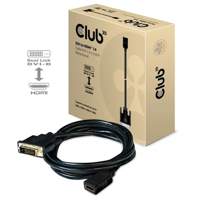 CLUB3D DVI - HDMI 1.4 2m kétirányú kábel