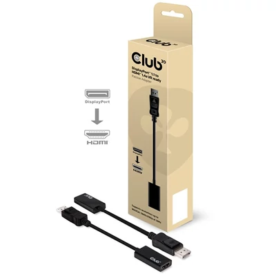 CLUB3D Displayport 1.1 - HDMI 1.4 VR ready passive 3D adapter