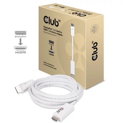 CLUB3D Displayport - HDMI 2.0 3m adapter kábel