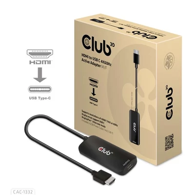 CLUB3D HDMI - USB Type C 4K60Hz aktív adapter
