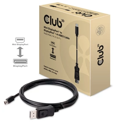 CLUB3D Mini Displayport - Displayport 1.4 HBR3 2m kábel