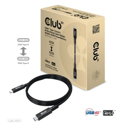 CLUB3D USB4 Type C - USB4 Type-C 8K60Hz 0.8m kábel