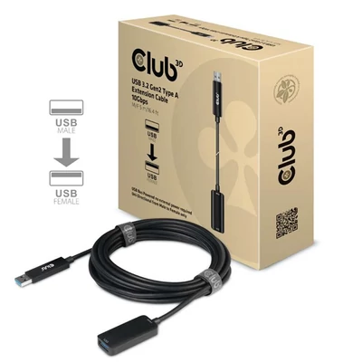 CLUB3D USB 3.2 A 5m Extension kábel