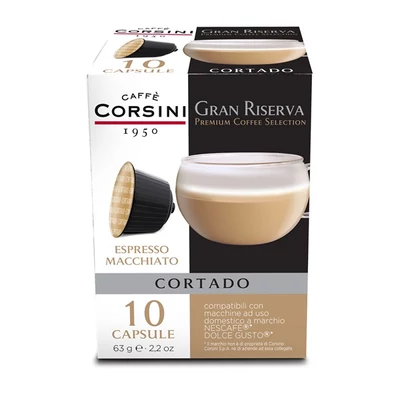 Caffé Corsini Gran Riserva Cortado Dolce Gusto kompatibilis 10 db kávékapszula