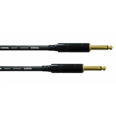 Cordial CCI 3 PP Instrument + Guitar 3m fekete 6,3mm Jack apa - 2x 6,3mm Jack apa kábel