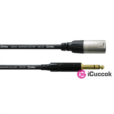 Cordial CFM 1.5 MV Balanced 1,5m 3 pólusú XLR anya > stereo 6,3mm Jack apa - apa kábel
