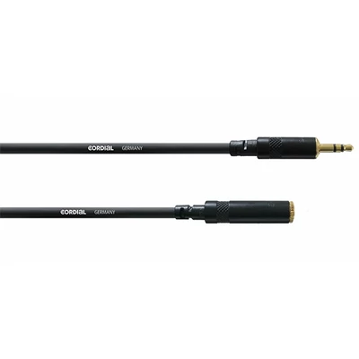 Cordial CFS 5 WY Balanced Mini-Plug 5m fekete 3,5mm Jack anya - 3,5mm Jack apa kábel