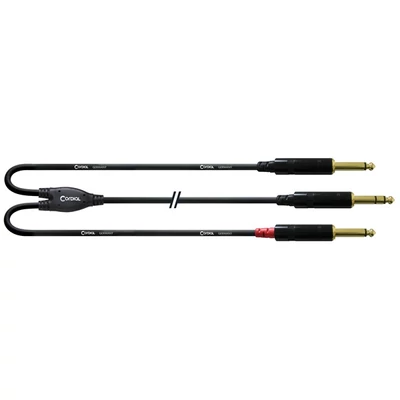 Cordial CFY 1.5 VPP 1,5m 2x mono 6,3mm Jack > 1x stereo 6,3mm Jack apa - apa kábel