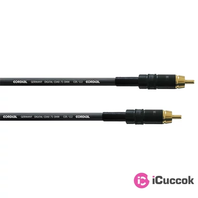Cordial CPDS 2 CC Digital Interface Spdif 2m fekete RCA apa - RCA apa kábel