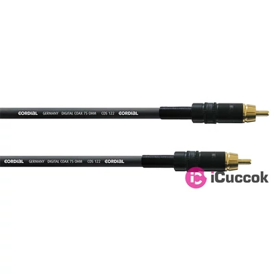 Cordial CPDS 3 CC Digital Interface Spdif 3m fekete RCA apa - RCA apa kábel