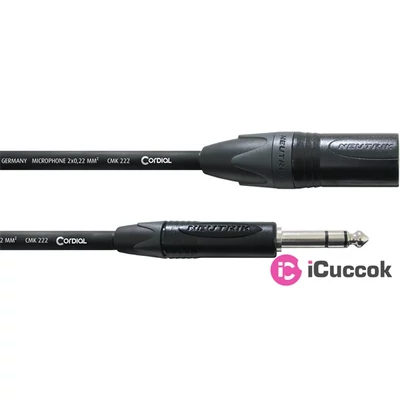 Cordial CPM 5 MP Microphone 5m fekete XLR apa - 6,3mm Jack apa kábel