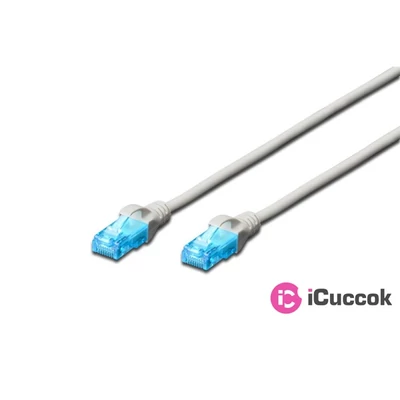 DIGITUS CAT5e U/UTP PVC 5m szürke patch kábel