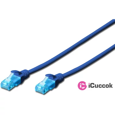DIGITUS CAT5e U/UTP PVC 10m kék patch kábel