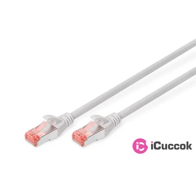 DIGITUS CAT6 S-FTP LSZH 0,5m szürke patch kábel
