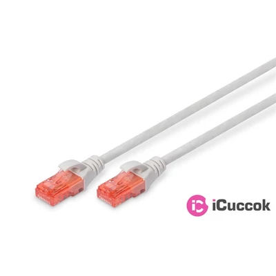 DIGITUS CAT6 U/UTP LSZH 10m szürke patch kábel