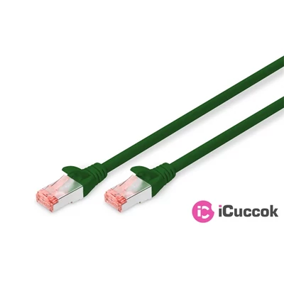 DIGITUS CAT6 S-FTP LSZH 0,25m zöld patch kábel