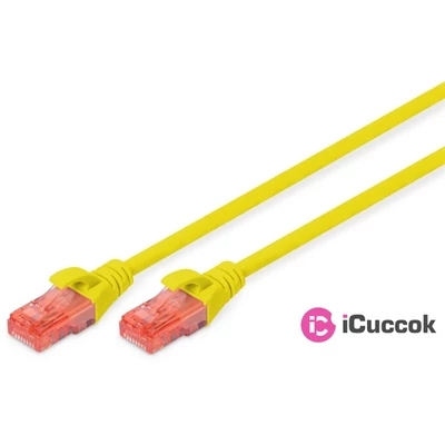 DIGITUS CAT6 U/UTP LSZH 0,5m sárga patch kábel