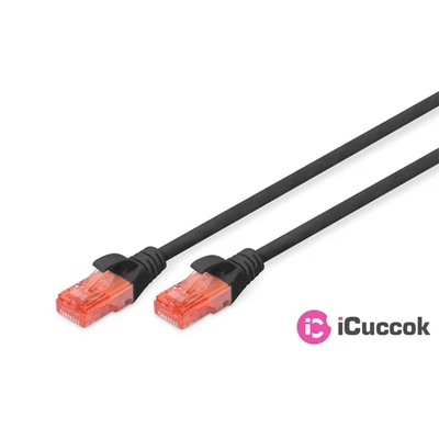 DIGITUS CAT6 U/UTP LSZH 2m fekete patch kábel