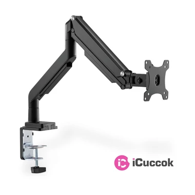 DIGITUS gázrugós C-bilincses univerzális (VESA 75 / 100) 1-es fekete monitor tartó konzol