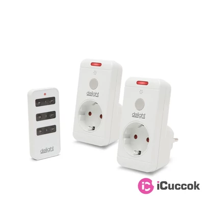 Delight Távrányítós dugaljszett / 2db aljzat