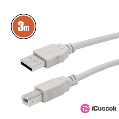 Delight USB 2.0 A - B 3m kábel
