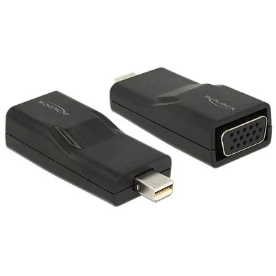 Delock 65654 fekete adapter mini displayport apa > VGA anya
