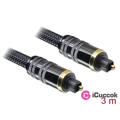 Delock 82901 apa/apa 3 m Toslink optikai kábel