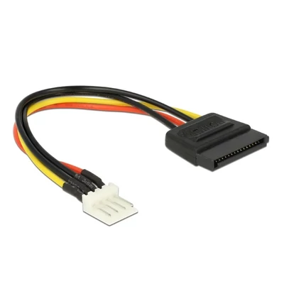 Delock 83918 SATA 15 tűs apa > 4 tűs floppy apa 15 cm tápkábel