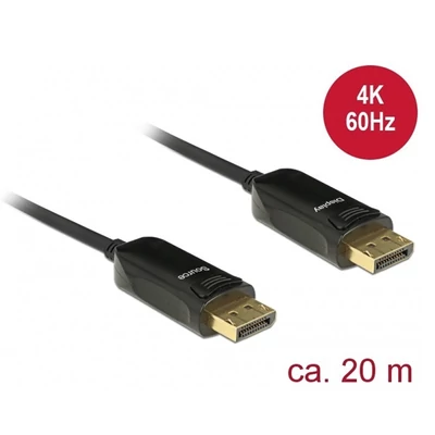 Delock 85520 20m aktív optikai kábel Displayport 1.2 dugó > Displayport dugó 4K 60 Hz kábel